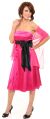 Main image of Strapless Two Toned Prom Dress With Bow Appliqu